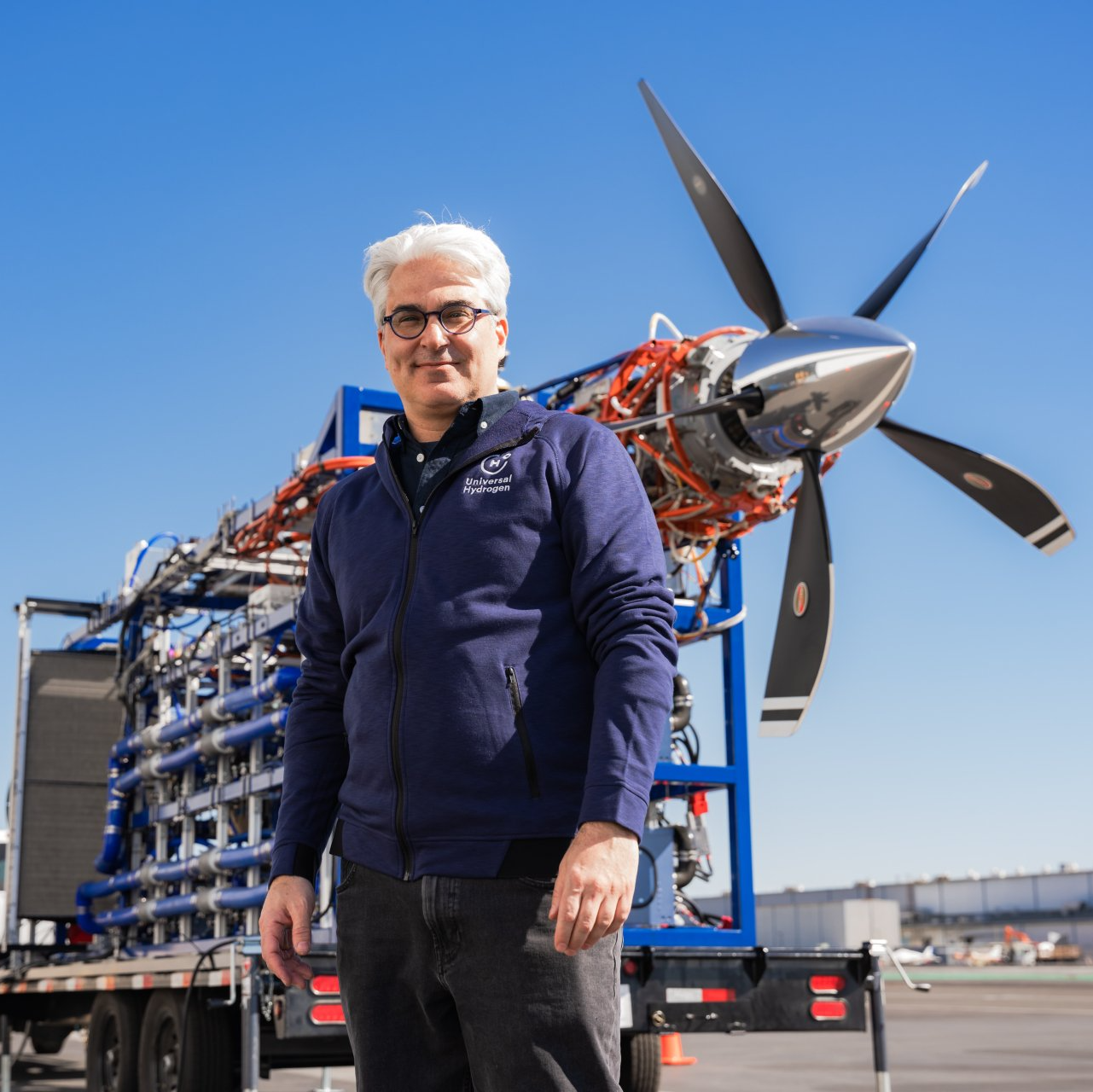 Jon Gordon of Universal Hydrogen is working on fueling aircraft with zero-emissions hydrogen.