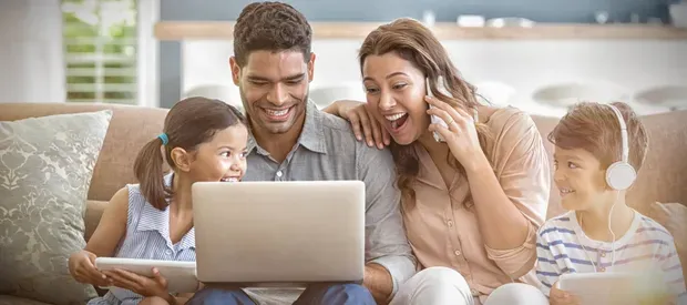 Washington Green Hydrogen Energy Fuel Cell Photo of Family with Gadgets